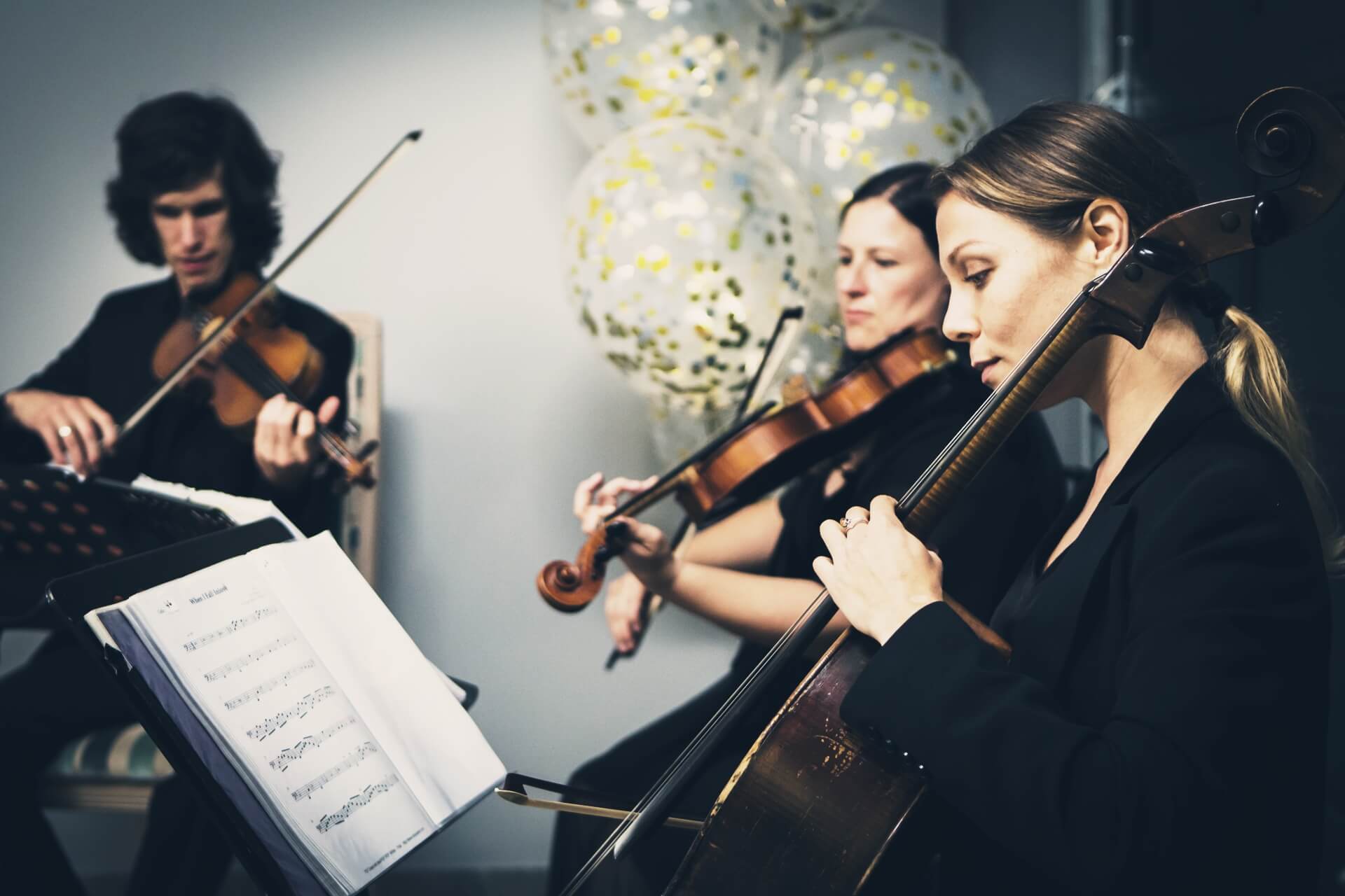Shout Music Company (Shout MC) | Classical String Quartet: Four (4) Piece Band - Violins / Viola / Cello / Weddings, Concerts + Corporate Event Hire / +More